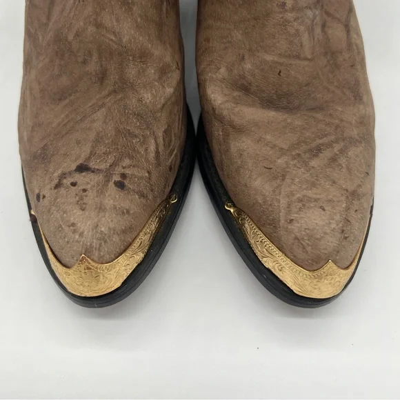 Women's Durango Western Boots Size 5 1/2 Tassels Brown Metal Tip - Picture 6 of 13